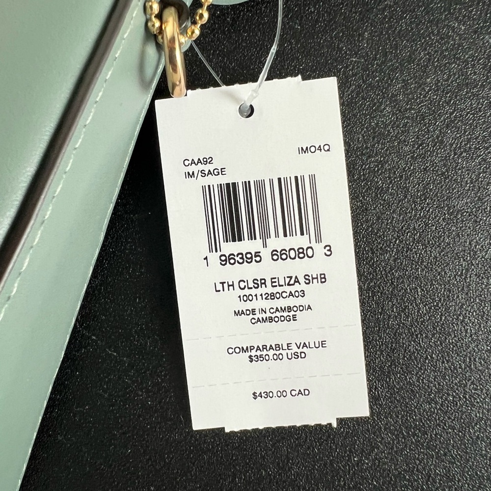 Coach Green Leather Shoulder Bag - Picture 3 of 5